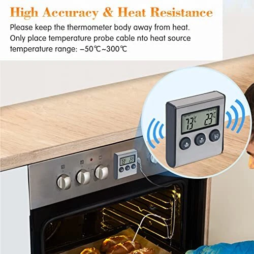 Meat Thermometer Digital Cooking Thermometer With Stainless Steel Long Food Temp