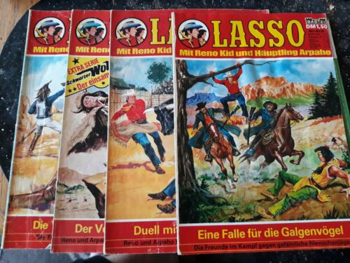 Lasso * Konvolut 4 alte Hefte * Bastei-Verlag * Sammelwürdig * Originale * 80er - Bild 1 von 11