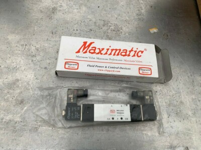 Clippard MME-41PEEE 19 R8 1/8'' NPT 5 Port 4-Way 3 Pos. Exhaust Ctr. Dbl. Sol. Va