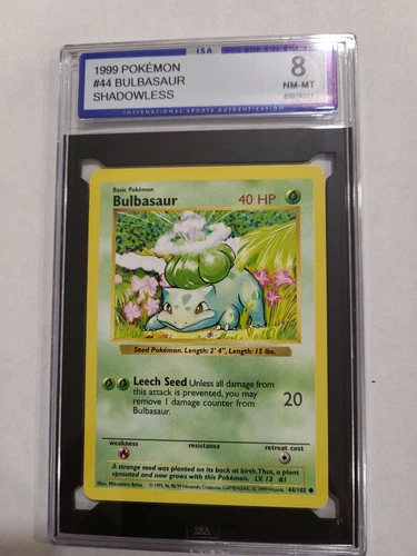 Pokemon BULBASAUR - 8 NM+ Shadowless Base Set Starter - 44/102