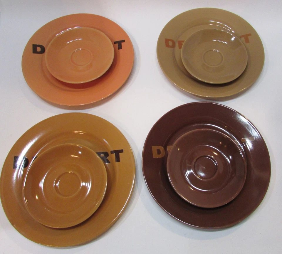 Juego de 12 tazas de café espresso Godinger marrón porcelana Demitasse platillos platos de aperitivo Foto 3 de 4