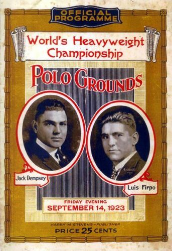 JACK DEMPSEY vs LUIS FIRPO 8X10 PHOTO BOXING PICTURE POLO GROUNDS - Picture 1 of 1