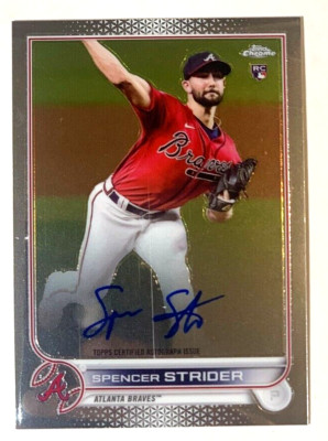 2022 Topps Chrome Spencer Strider Rookie Autograph Auto RC #RA-SS Braves