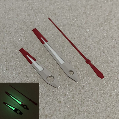 Red-silver Watch Hands Green Luminous Watch Pointer for NH35/36/4R/7S Movement