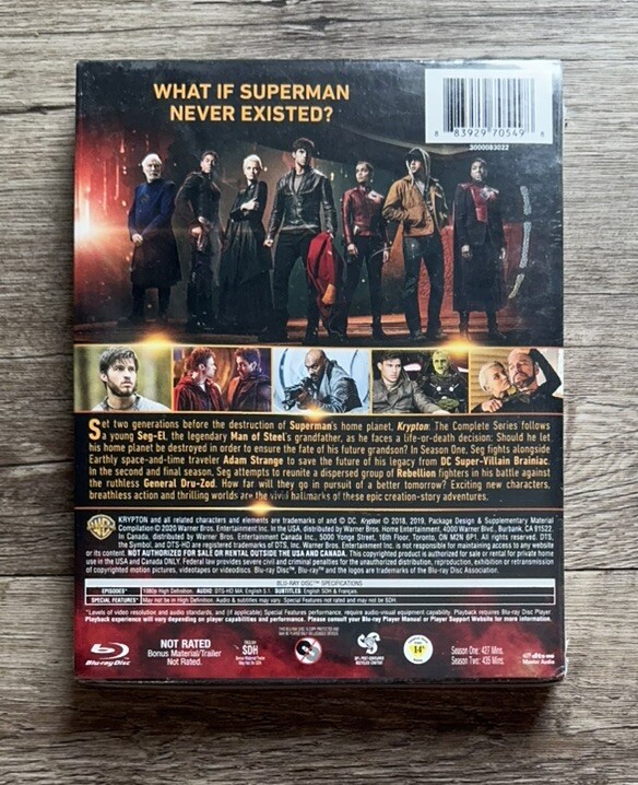 Krypton: The Complete Series (DC) (Blu-ray) Seg-El TV Show RARE