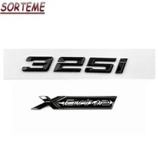 1 Set Gloss Black XDrive + 325i Emblem Trunk Lid Rear Emblem Badge Car Nameplate