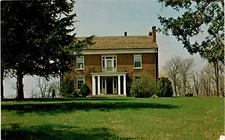 Watkins Home, historic gem, 1850, north and south parlors, circular sta postcard