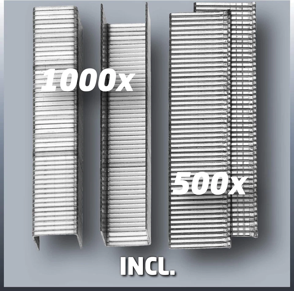 Einhell Elektrotacker TC-EN 20 E Klammern Typ 53 Nägel Typ 47 1000 Klammern - Bild 2 von 4