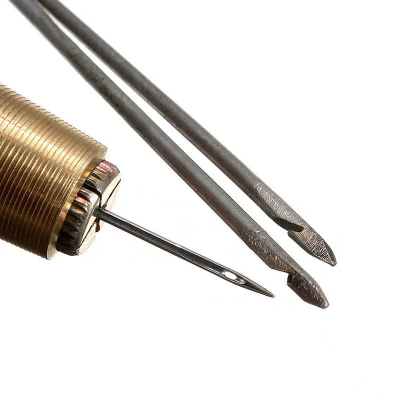 Nähahle für Leder Stoff Markise Segel-Zelt-Reparatur-Werkzeug + 2 Nadeln Set - Bild 2 von 4