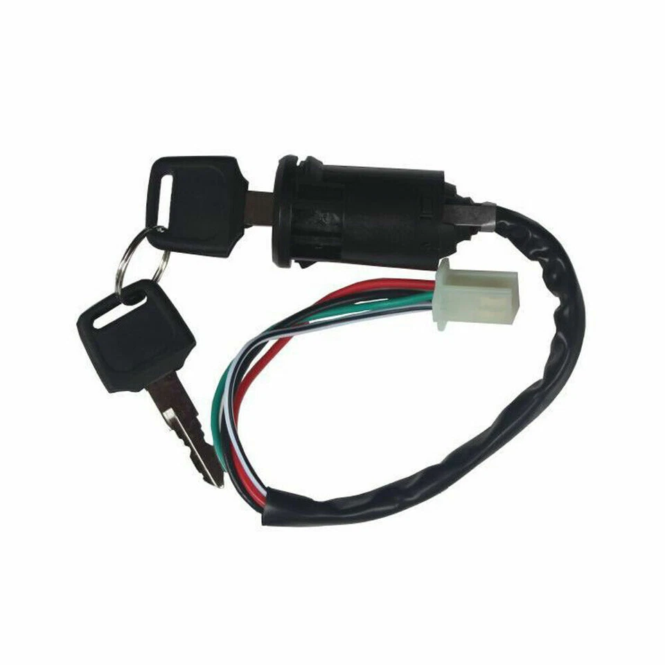Universal Black Motorcycle Accessories Switch Rubber Ignition Switch Key Set - Image 3 of 4
