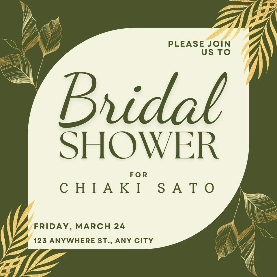 Customizable Bridal Wedding Shower Invitation Card Template #10 DIGITAL DOWNLOAD - Image 3 of 4