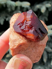 Arcanite Lab Grown Crystals Red-Brown Twinned Crystals From Poland    6.5 Cm's