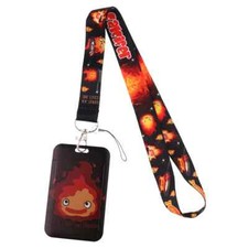 Howl's Moving Castle Series Calcifer Fire Demon Lanyard With ID Badge Holder