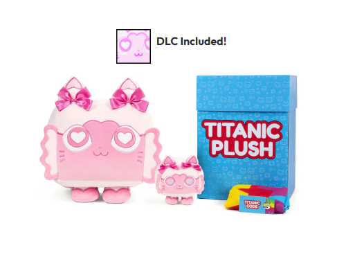NEW ✓ IN HAND ❤️ TITANIC Valentine Cat Plush + DLC Big Games