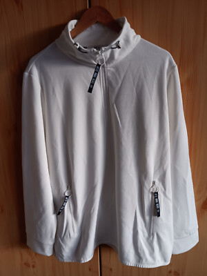 Cecil Damen Pulli Pullover weiß Stehkragen Gr. XXL leicht sportlich warm