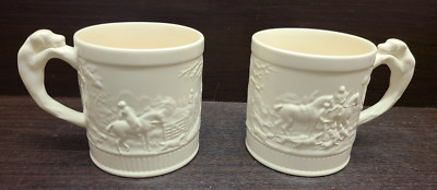 2x Wedgwood Jachtservies Devonshire Jagdszene große Tassen 1. Qualität