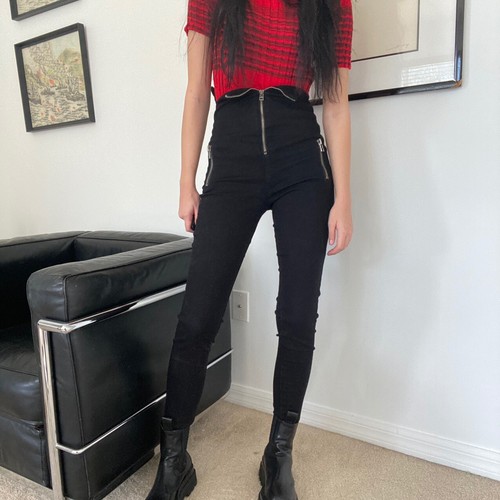 Ultra High Waisted Gothic Skinny Jeans 