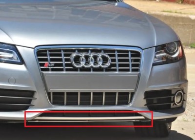 New Genuine A4 S4 B8 Front Lower Lip Spoiler Chrome 8K0807110A2ZZ OEM