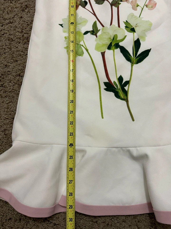 VICTORIA BECKHAM Target 花卉面霜迷你换装连衣裙缎面荷叶边大号 — 第 4/4 张图片