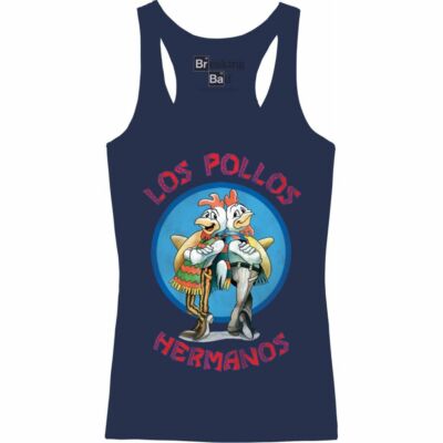 Adult Mens Navy TV Show Breaking Bad Los Pollos Hermanos T-Shirt Tank Top