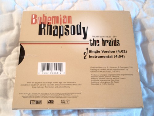 BÖHMISCHE RHAPSODY CD SINGLE THE BRAIDS R&B SOUL HIGH SCHOOL HIGH QUEEN SONG - Bild 2 von 3