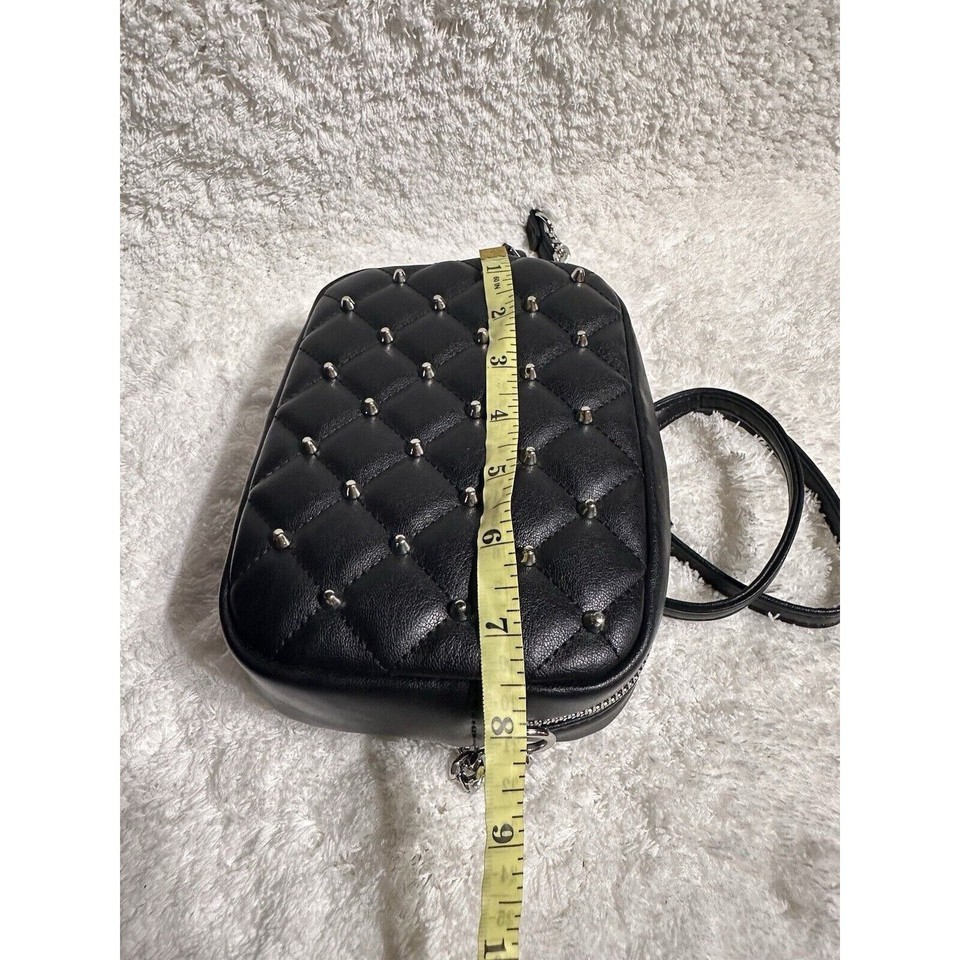 REBECCA MINKOFF Quilted Studded Crossbody Black Purse Bag eBay