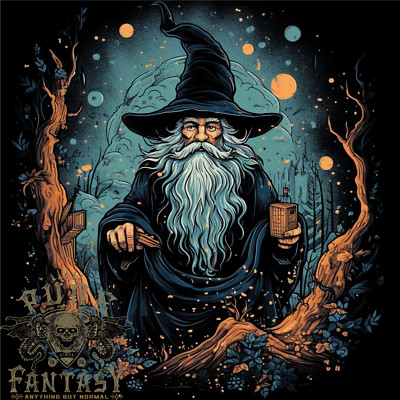 A Wise Old Zauberer Fantasie Herren Baumwolle T - Shirt T-Shirt