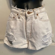 Vintage Levi s Highwaisted White Jean Shorts