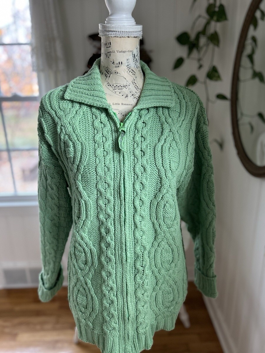 Men's Merino Wool Zip Cardigan Aran Crafts Men's Zip Cardigan