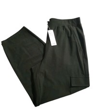 Eileen Fisher Washable Stretch Crepe Cargo Ankle Lantern Pant Size Large New