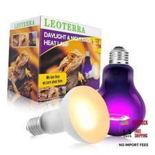 75W Reptile Incandescent Night Black Heat Lamp and UVA Daylight Heat Lamp 75w
