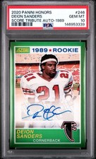 2020 Panini Honors Deion Sanders 1989 Score RC Tribute Autograph PSA 10 Pop 2