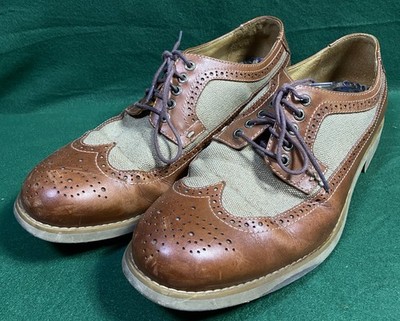 Johnson And Murphy Men's Garner Oxford Dress Shoes Brown Leather Wingtip 10.5 M