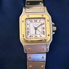 Vintage Cartier Santos Galbee 18k Gelbgold & Stahl Damenuhr 24 mm automatik?