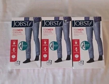 3 Pair Jobst For Men Casual XLarge Navy Knee Length Compression Socks  20-30mmHg