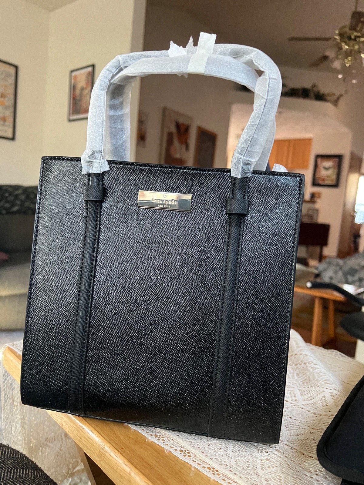 NWT Kate Spade KK037 Kenzie Small Tote Crossbody In Black