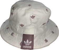 Adidas Original Trefoil White Purple Bucket Hat New Unisex $32 MSRP One Size
