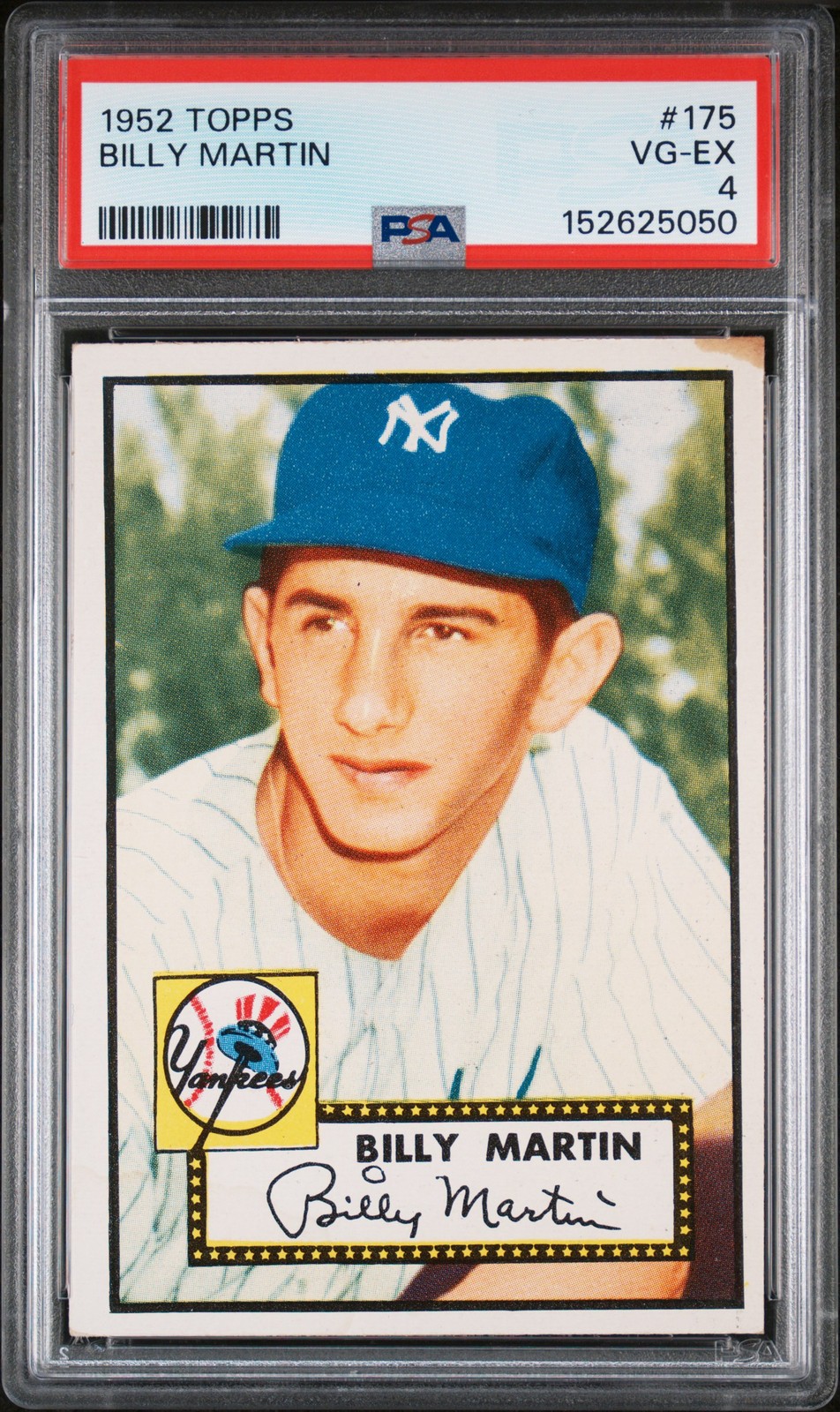 1952 TOPPS #175 BILLY MARTIN PSA 4
