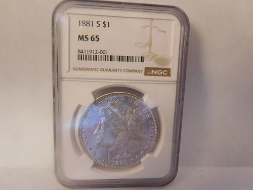 1881-S Morgan Dollar CERTIFIED NGC MS 65 Silver Dollar
