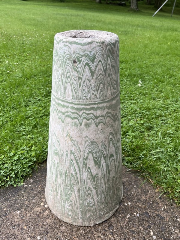 Vintage  stoneware gazing ball stand