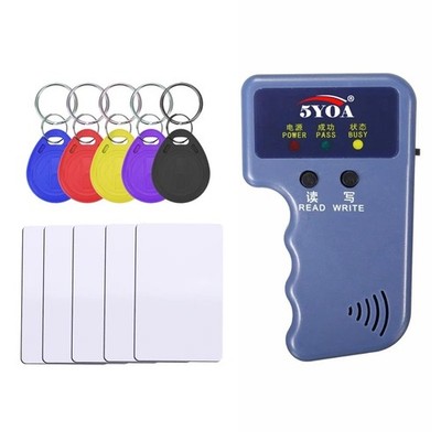 Handheld RFID Card Copier ID Key Reader Writer 125KHZ Duplicator Cloner 5 Tags