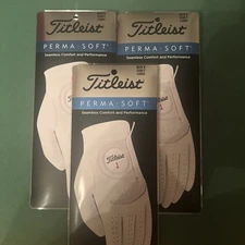 Titleist Perma Soft Gloves Qty: 3 Gloves Size: Cadet-Large/Brand New-Free Ship