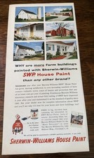 1955 SHERWIN-WILLIAMS HOUSE PAINT Farm Buildings - Vintage Print Ad