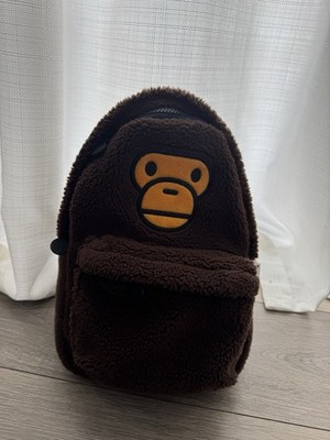 Bape Baby Milo Fuzzy Backpack Baby Milo Soft Furry Bag .. Purchased  On Grailed