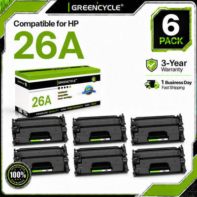 6× 26A CF226A Toner Cartridge Greencycle Compatible HP LaserJet Pro MFP M426fdw