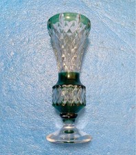 Val Saint Lambert Crystal Vase 9cm Top 22cm Tall Gift Used