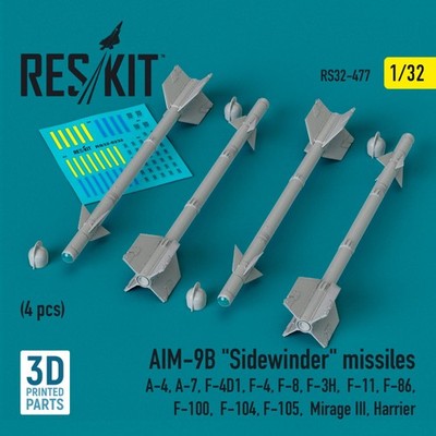 AIM-9B 'Sidewinder' missiles (4 pcs.) / 1:32