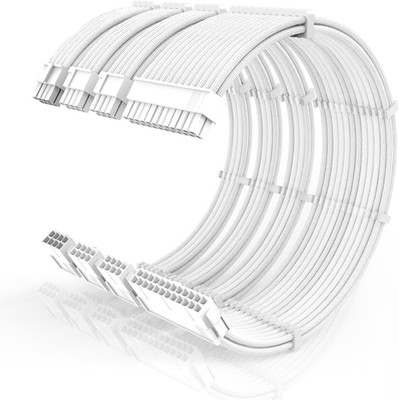 16AWG PSU Cable Extension Kit with Cable Combs,1X24Pin Atx/1X8Pin(4+4) Eps/2X8Pi