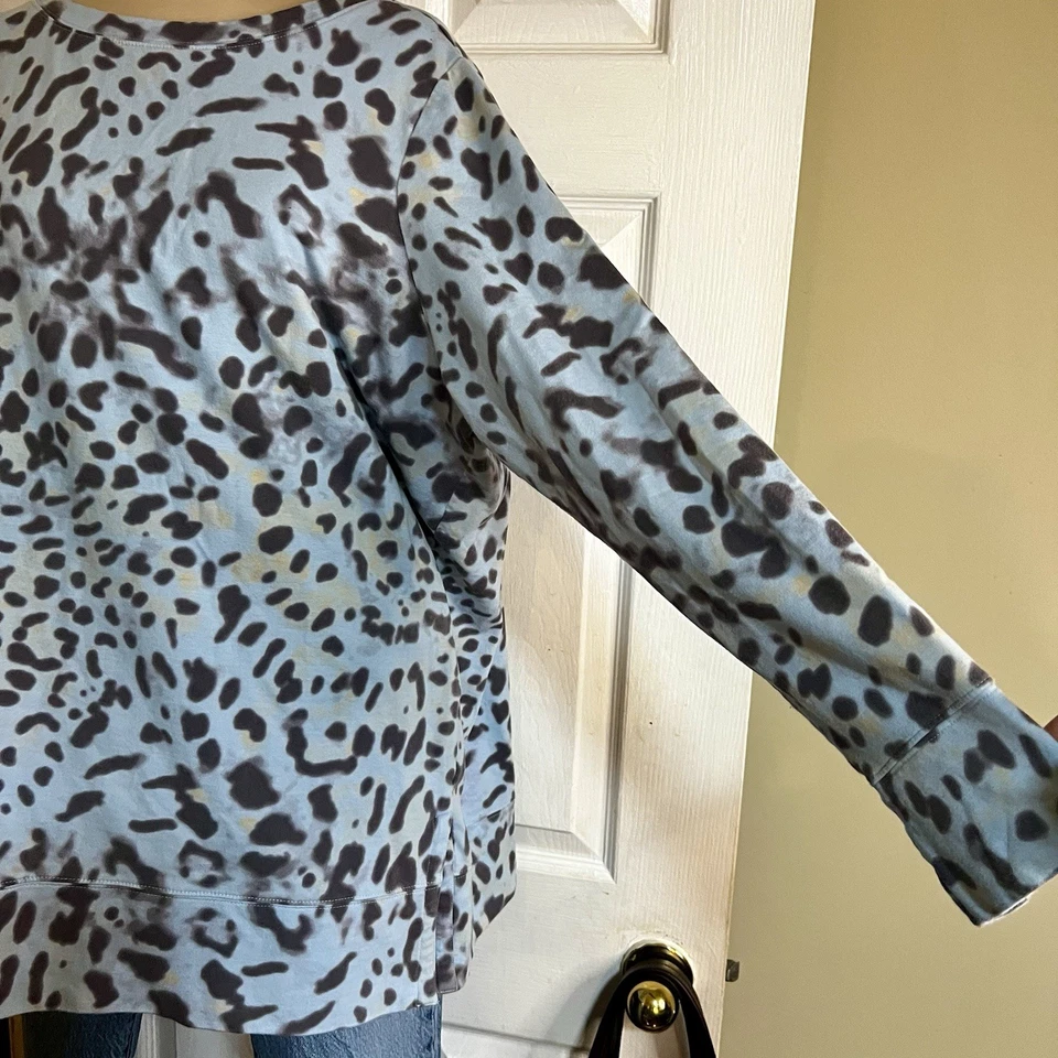 Sudadera Belle By Kim Gravel Talla Grande Algodón L/S Estampado Guepardo 1X Foto 3 de 4