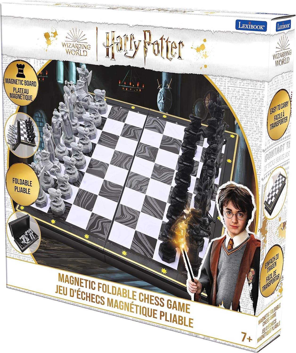 Lexibook Set Di Scacchi Di Harry Potter, Lavagna Magnetica Pieghevole, 32X32 Cm, Contenitore Interno Portatile - Immagine 2